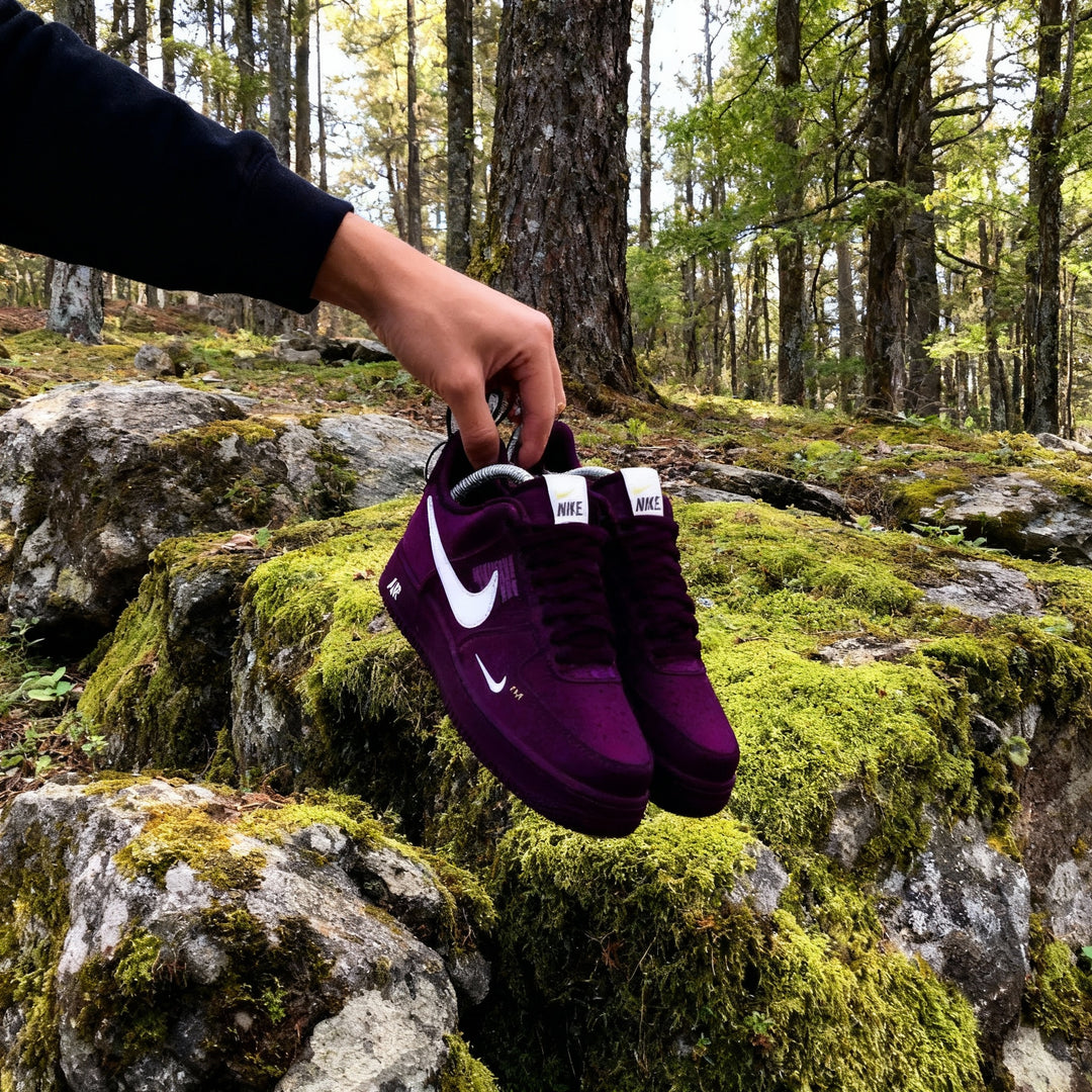 Purple Black Double Swoosh Custom Air Force 1