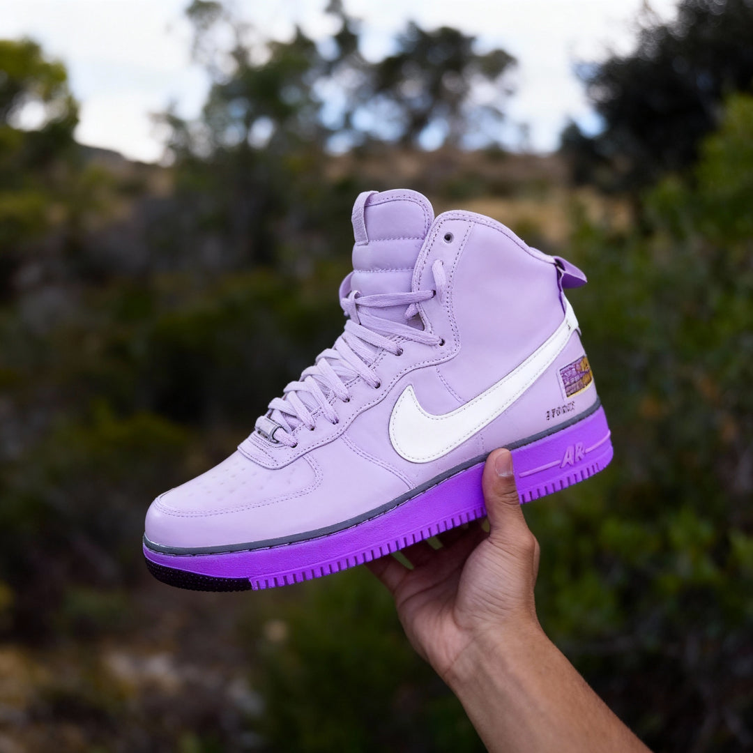 Custom Air Force 1 Light Purple White Swoosh