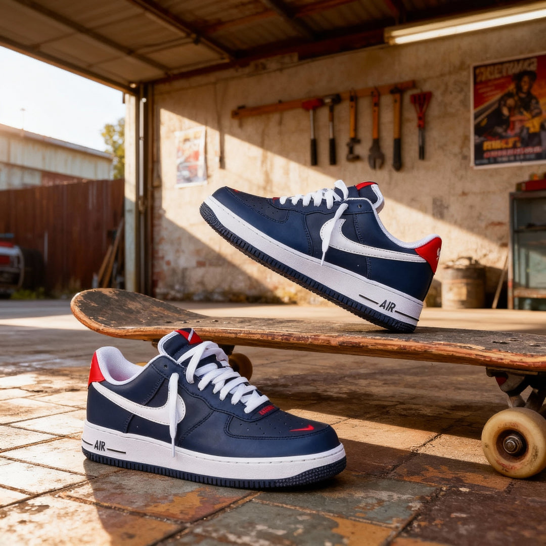 Custom Air Force 1 Bule Red White