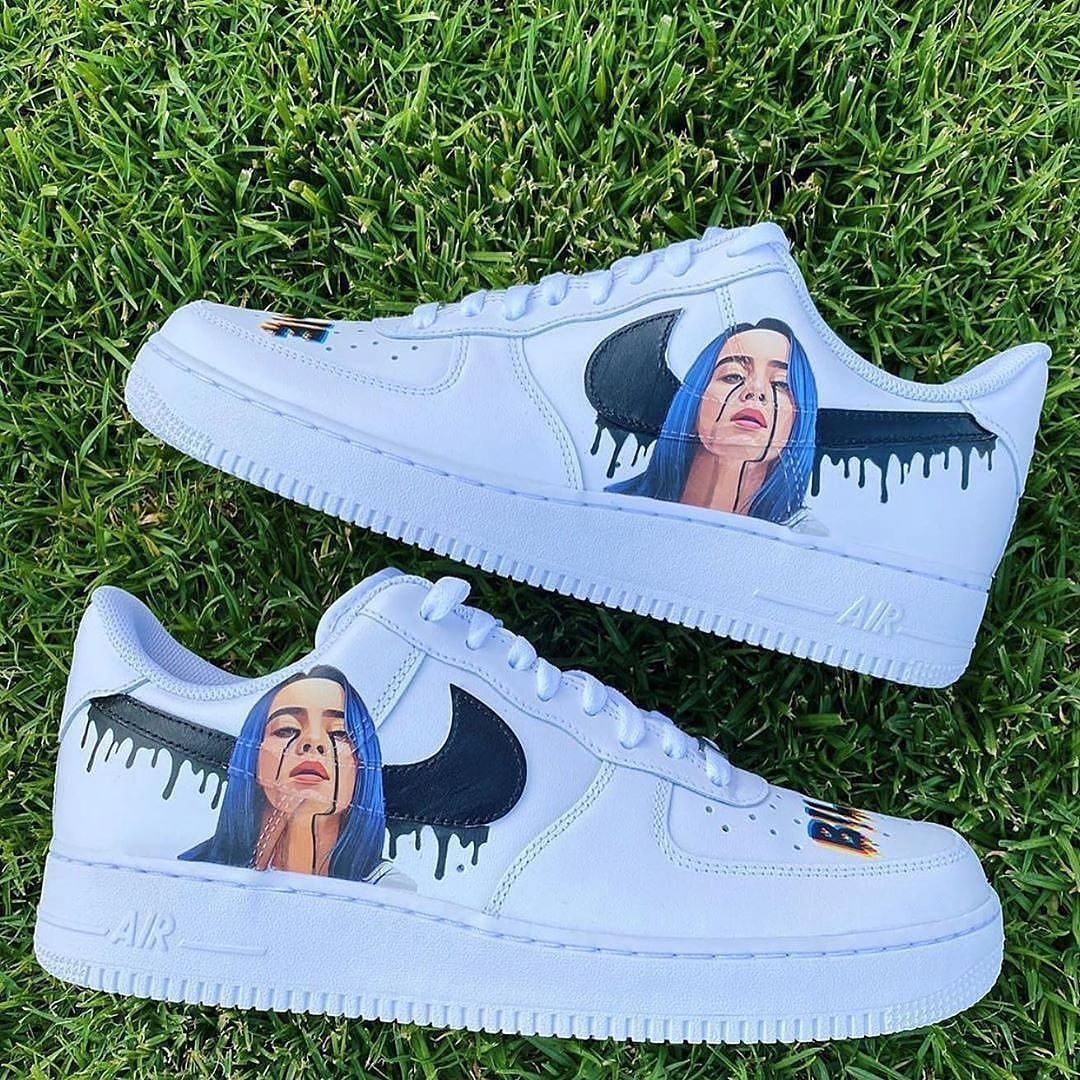 Custom Air Force 1 Cartoon Role Dripping Swoosh Blue Black
