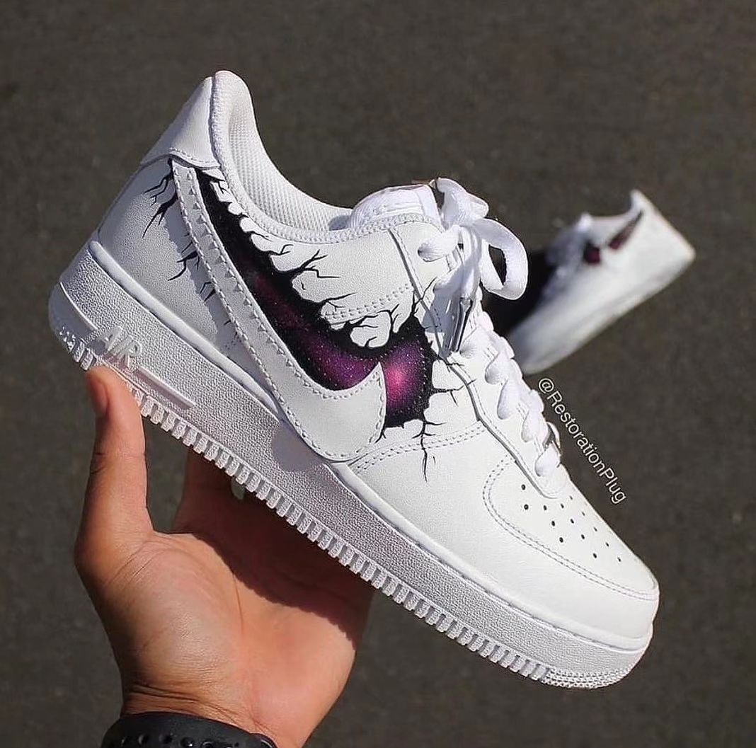 Custom Air Force 1 Purple Shadow Branch