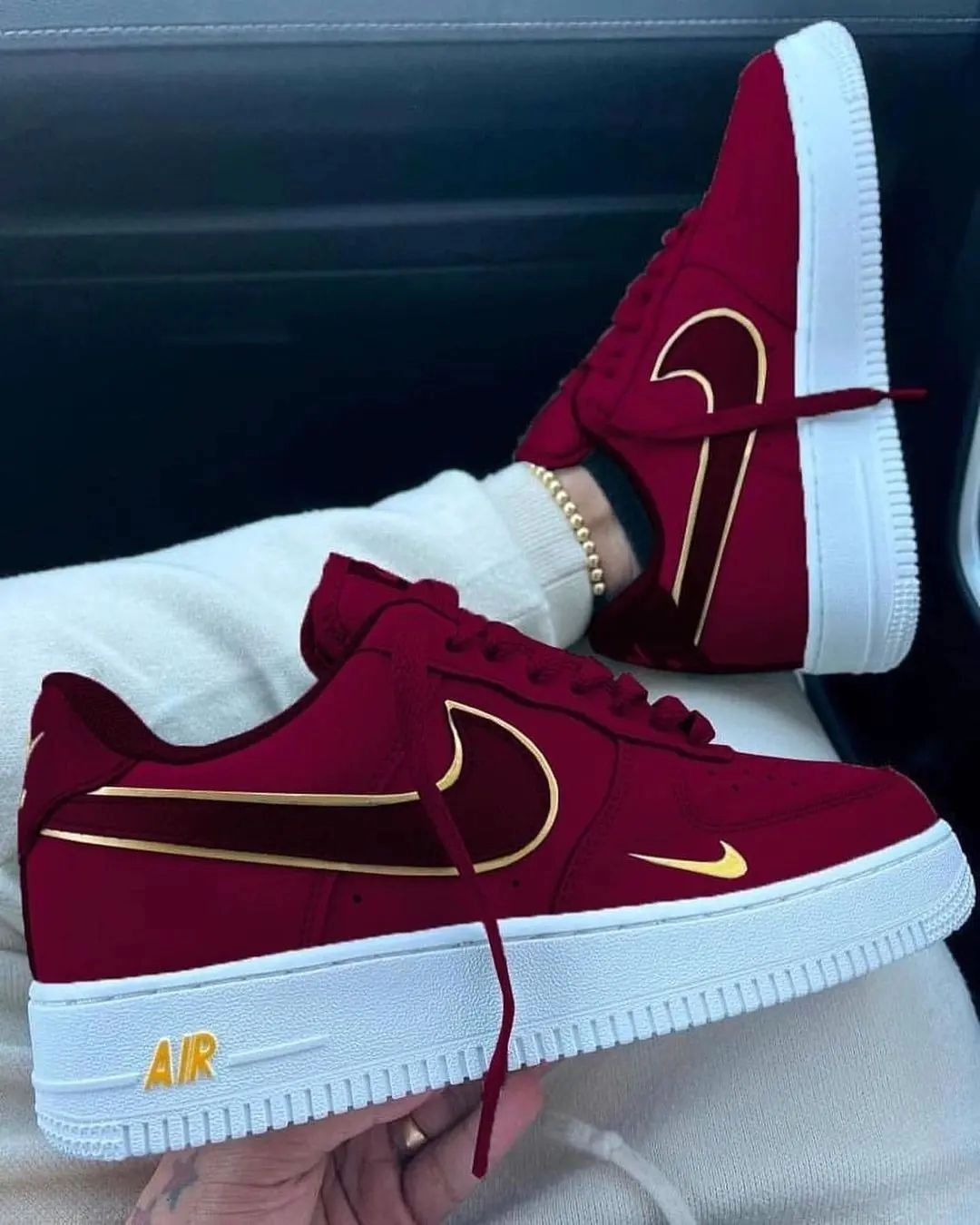 Custom Air Force 1 Dark Light Red