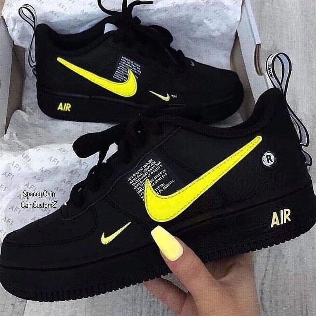 Custom Air Force 1 Yellow Black