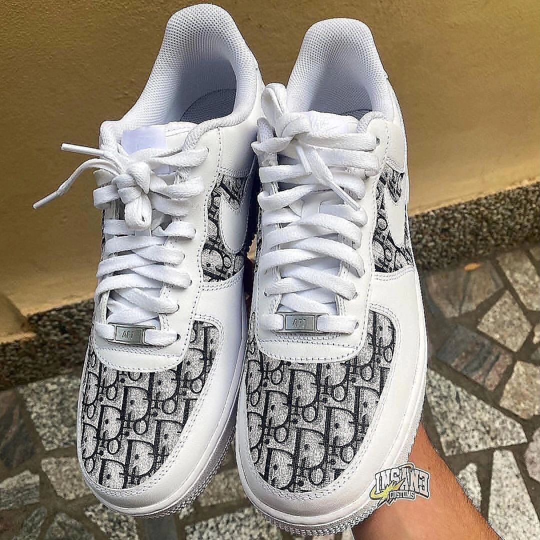 Custom Air Force 1 Gray Dior Font