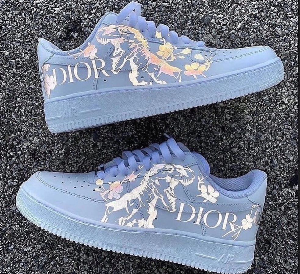 Custom Air Force 1 Reflective Flower pattern