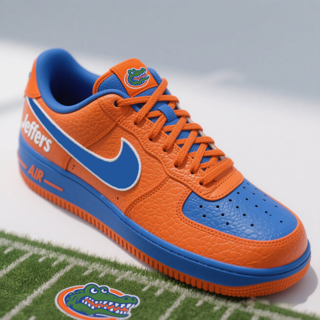 Custom Air Force 1 Blue And Orange Private Customization