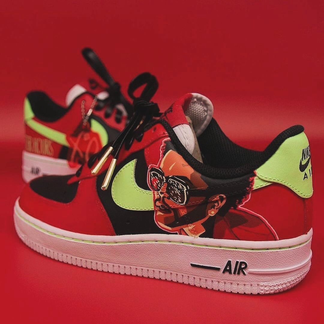 Custom Air Force 1 Cartoon Role Red Light Green