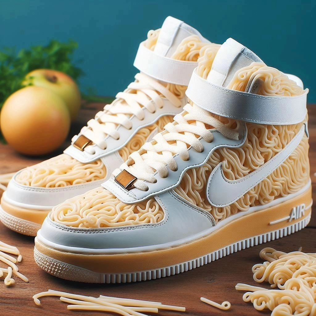 Custom Air Force 1 Yellow Noodle Sticker