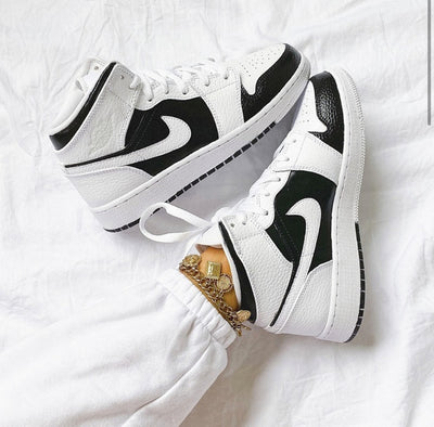 Custom Air Jordan 1 White Black