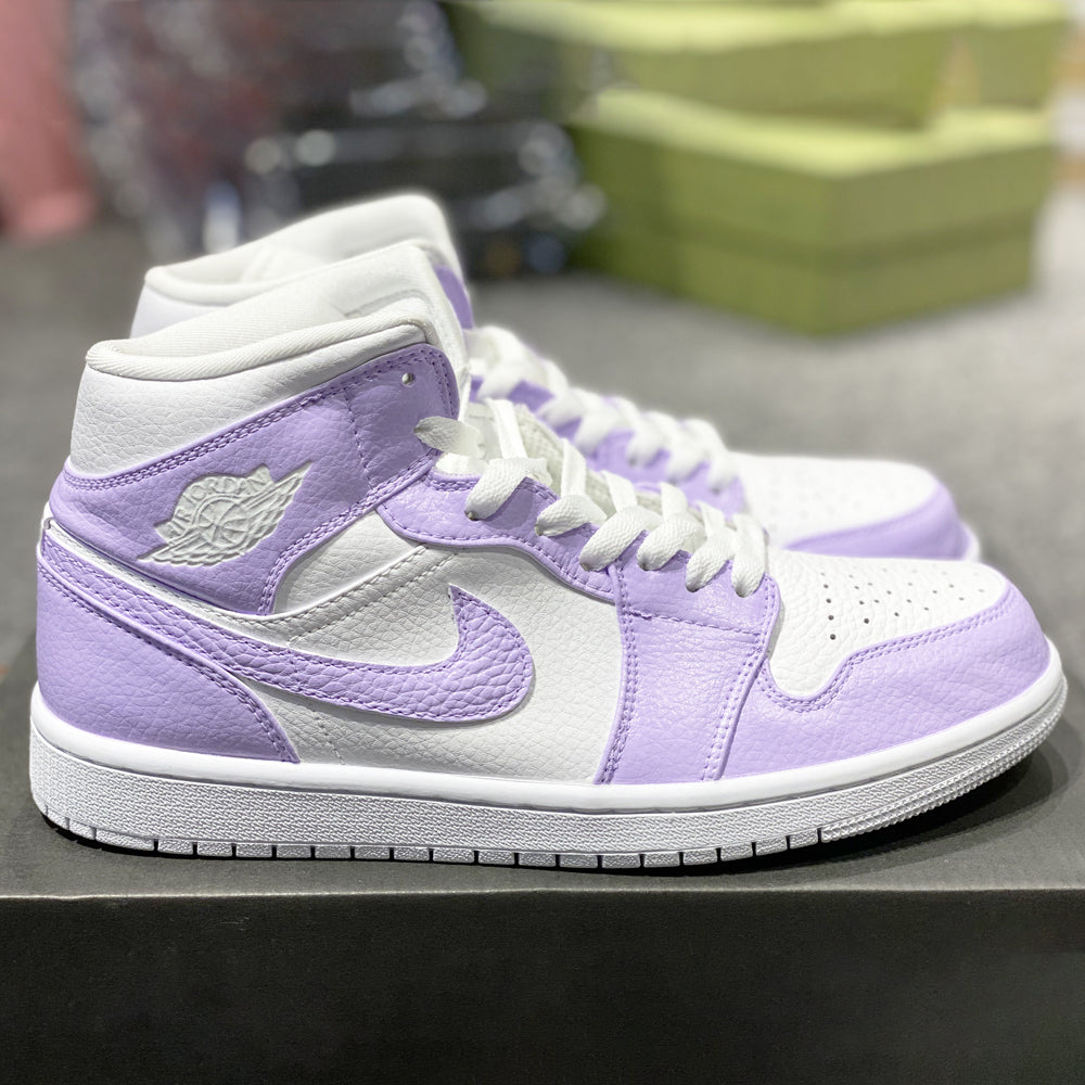 Custom Air Jordan 1 Purple And White