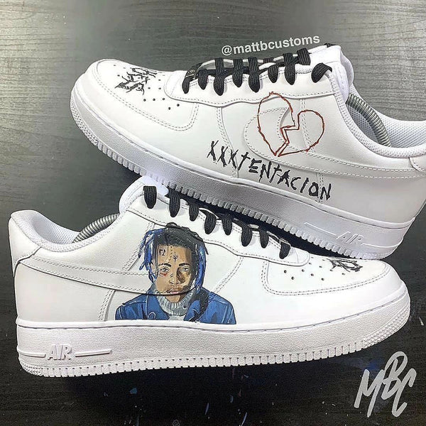 Custom Air Force 1 Cartoon Role Blue Broken Heart â Lilaccustom