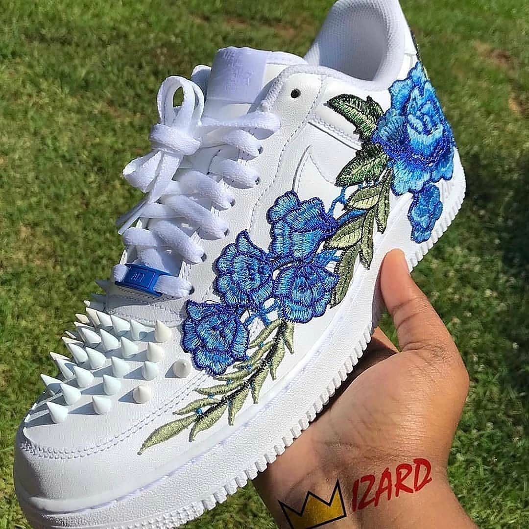 Custom Air Force 1 Blue Rose