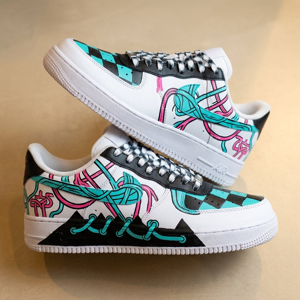 Hand Painted Graffiti Custom Air Force 1 Sneakers