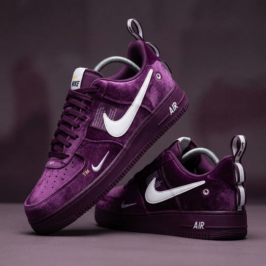 Hand Painted Purple Custom Air Force 1 Sneakers