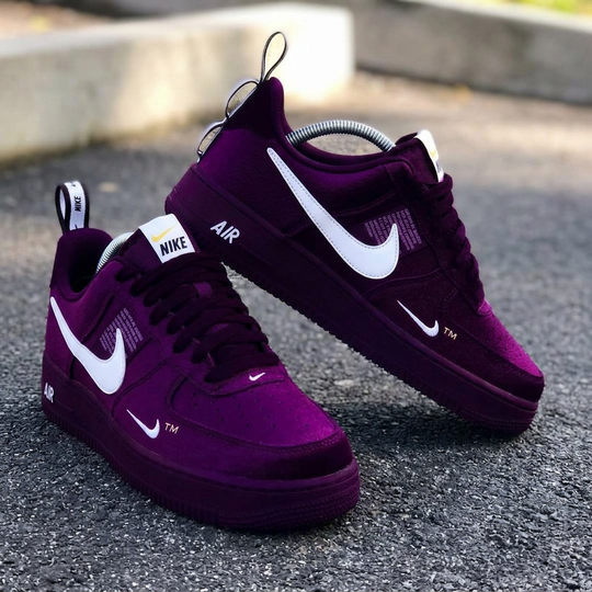 Hand Painted Purple Custom Air Force 1 Sneakers