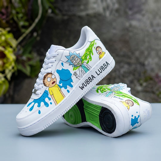 Hand Painted Custom Rick & Morty Air Force 1 Sneakers