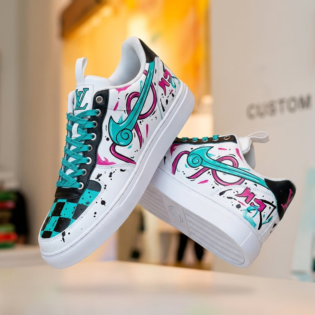 Hand Painted Graffiti Custom Air Force 1 Sneakers