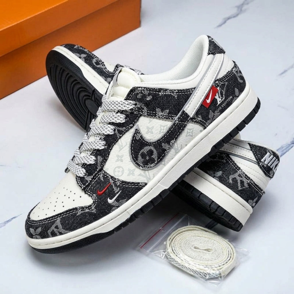 Custom Hand Painted Monogram Dunk Low Sneakers