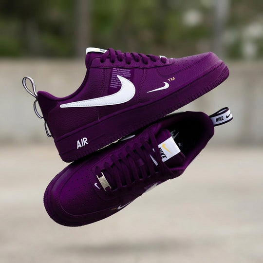 Custom Purple Hand Painted Air Force 1 Sneakers