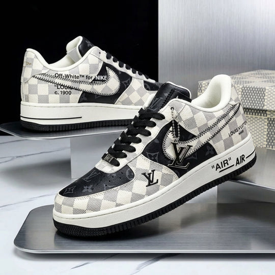 Hand Painted Checkered Custom Air Force 1 Sneakers