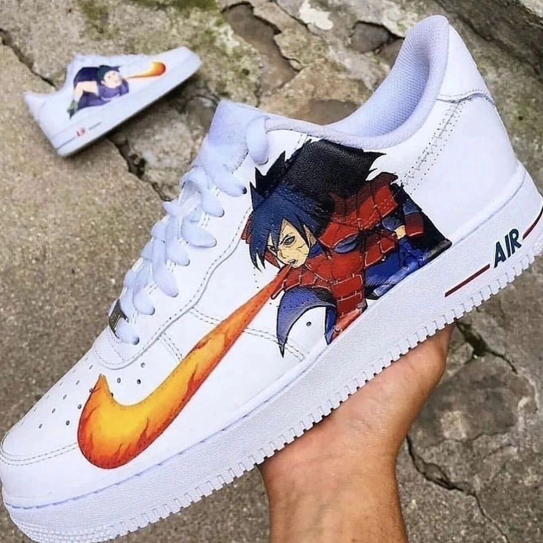 Custom Nike Air Force 1 Cartoon Character Breathing Fire