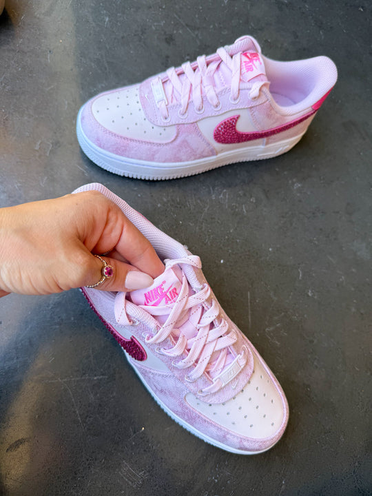 Handmade Pink Rhinestone Custom Air Force 1 Sneakers