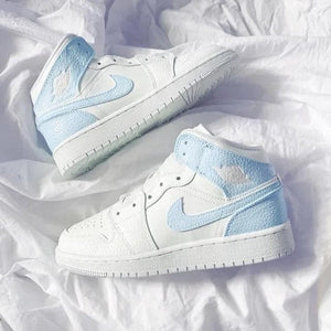 Custom Air Jordan 1 Light Blue White