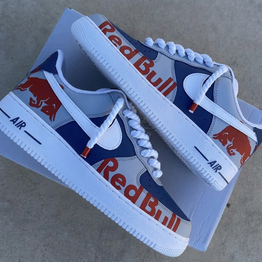 Custom Air Force 1 Blue Red Red Bull
