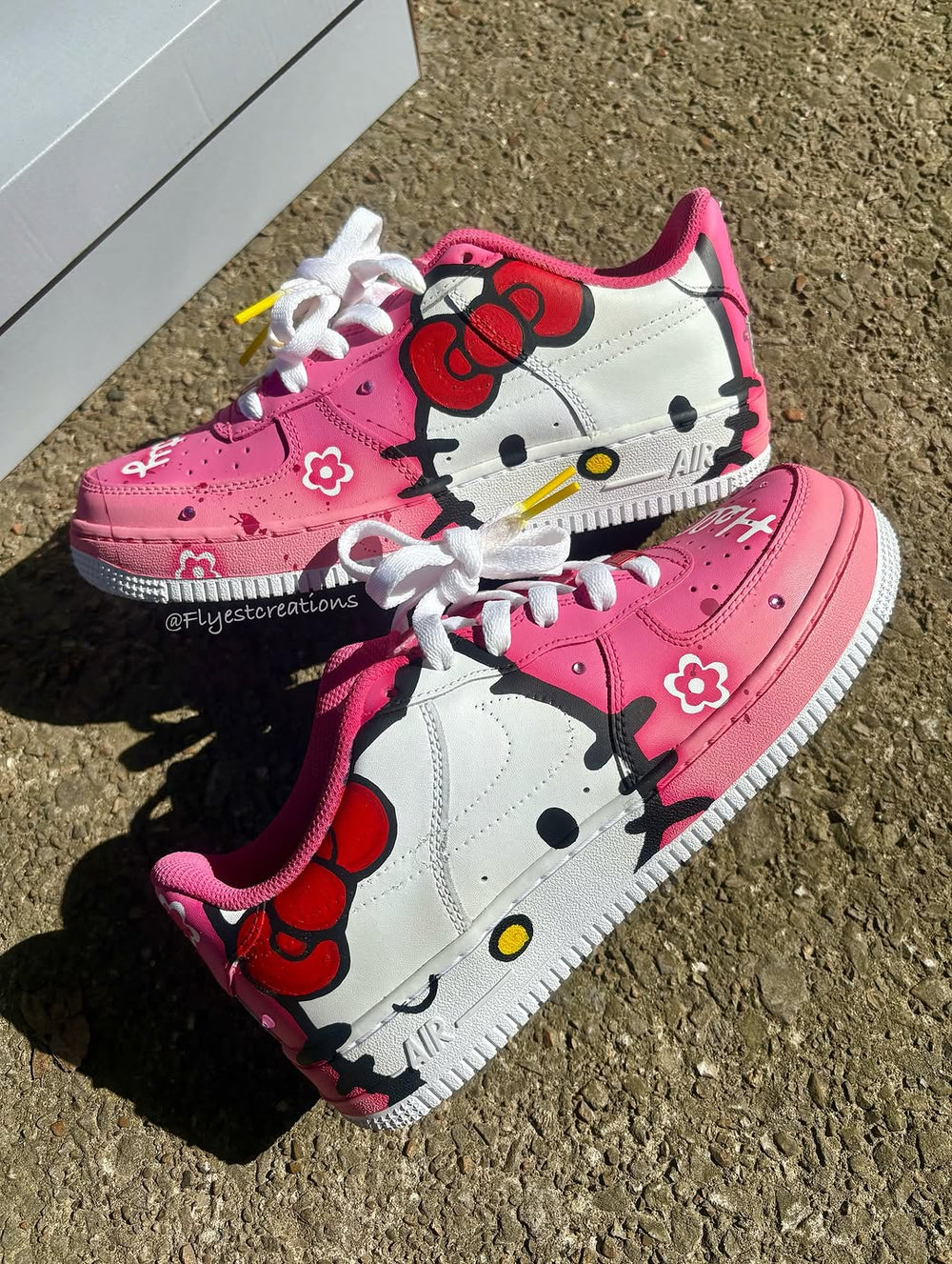 Hand Painted Pink Hello Kitty Custom Air Force 1 Sneakers