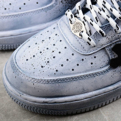 CUSTOM AIR FORCE 1 BLUE CHROME HEARTS