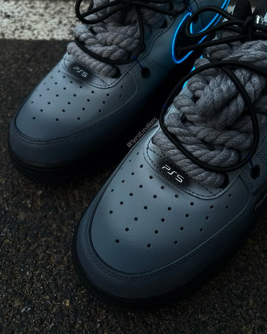Custom Hand Painted PS5 Glow Air Force 1 Sneakers