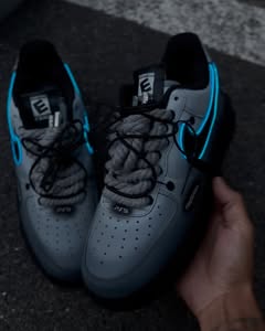 Custom Hand Painted PS5 Glow Air Force 1 Sneakers