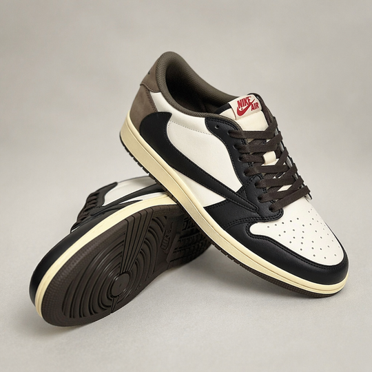 Hand Painted Mocha Brown Low Top Custom Sneakers