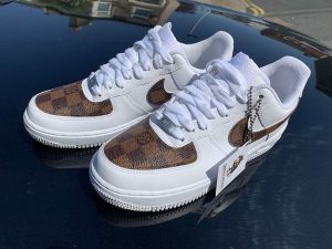 Custom Air Force 1 Chocolate Khaki Lattice 