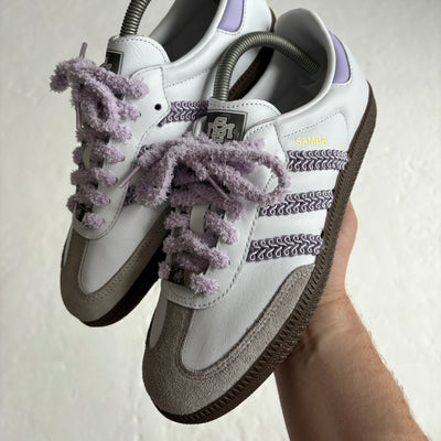 Custom Adidas Gray White Purple