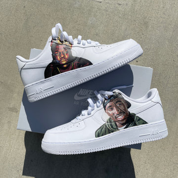 Custom Air Force 1 Tupac&Biggie Portrait