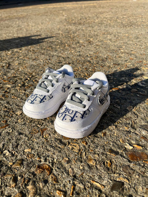 Custom Air Force 1 White Black Dioor Logo