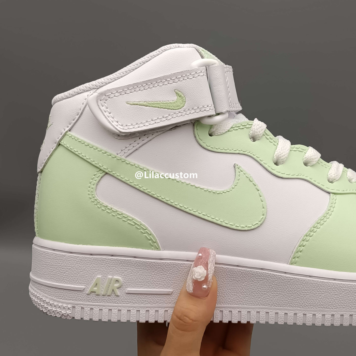 Nike Air Force 1  Light Green Custom