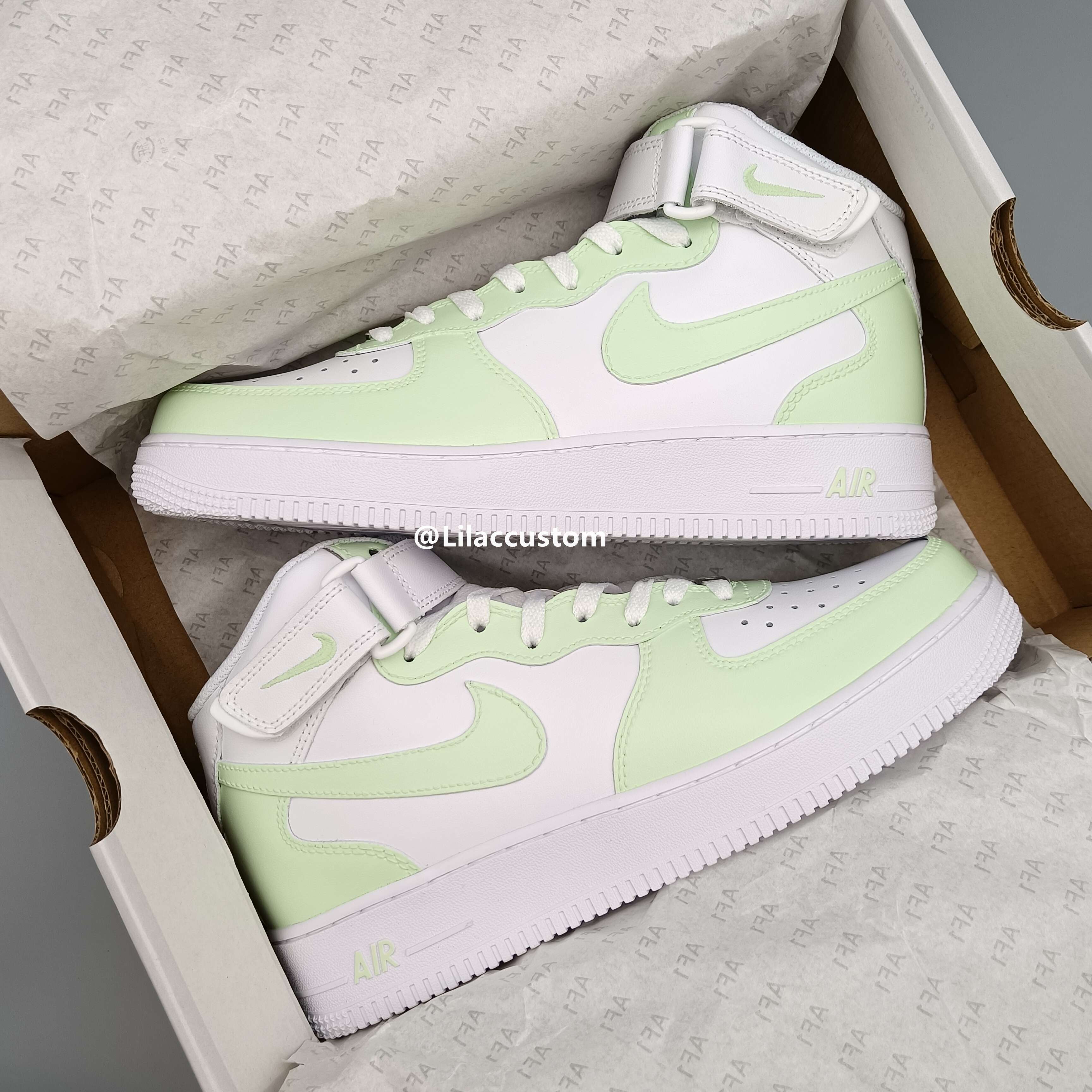 Nike Air Force 1  Light Green Custom
