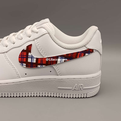 Nike Air Force 1 Red Plaid Custom