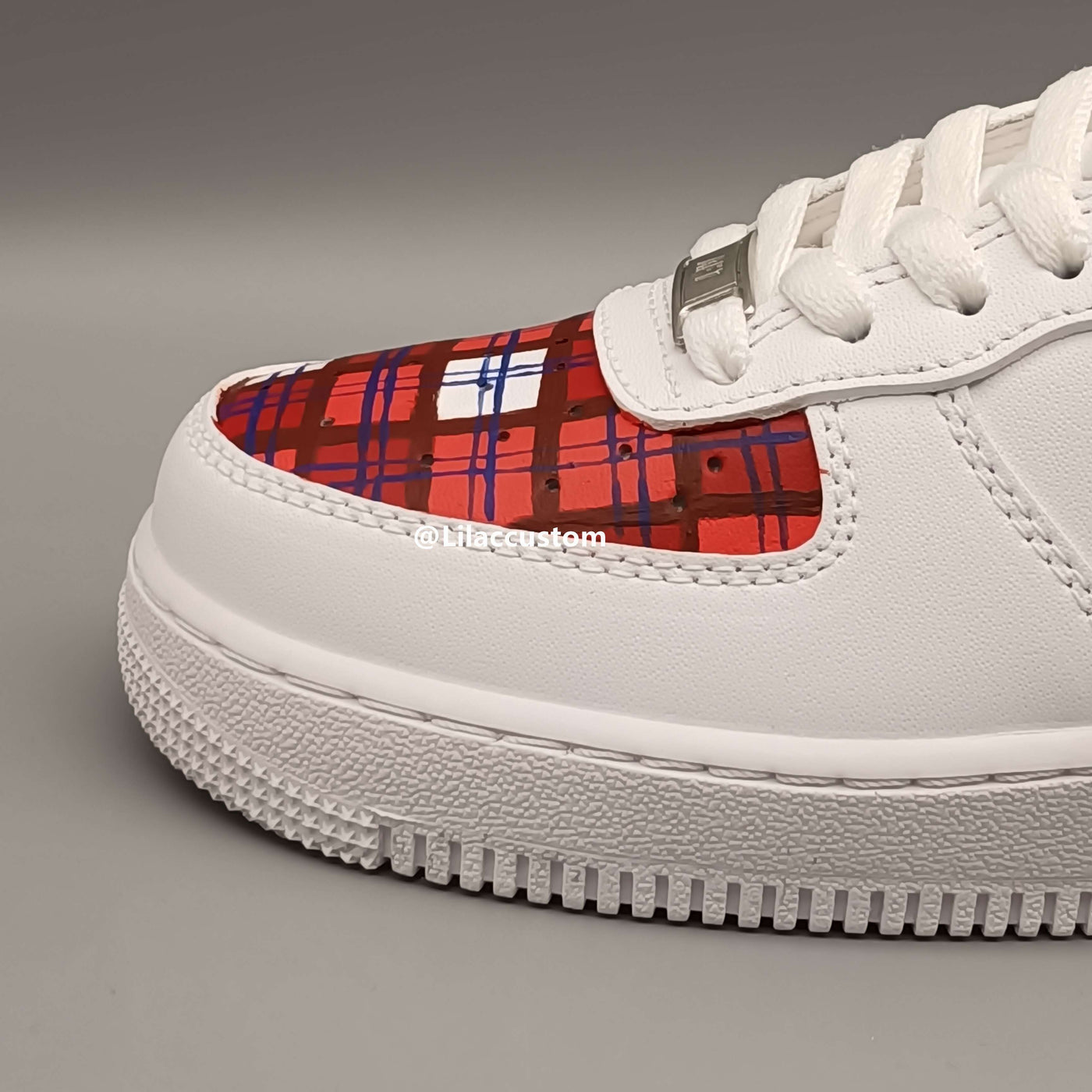 Nike Air Force 1 Red Plaid Custom