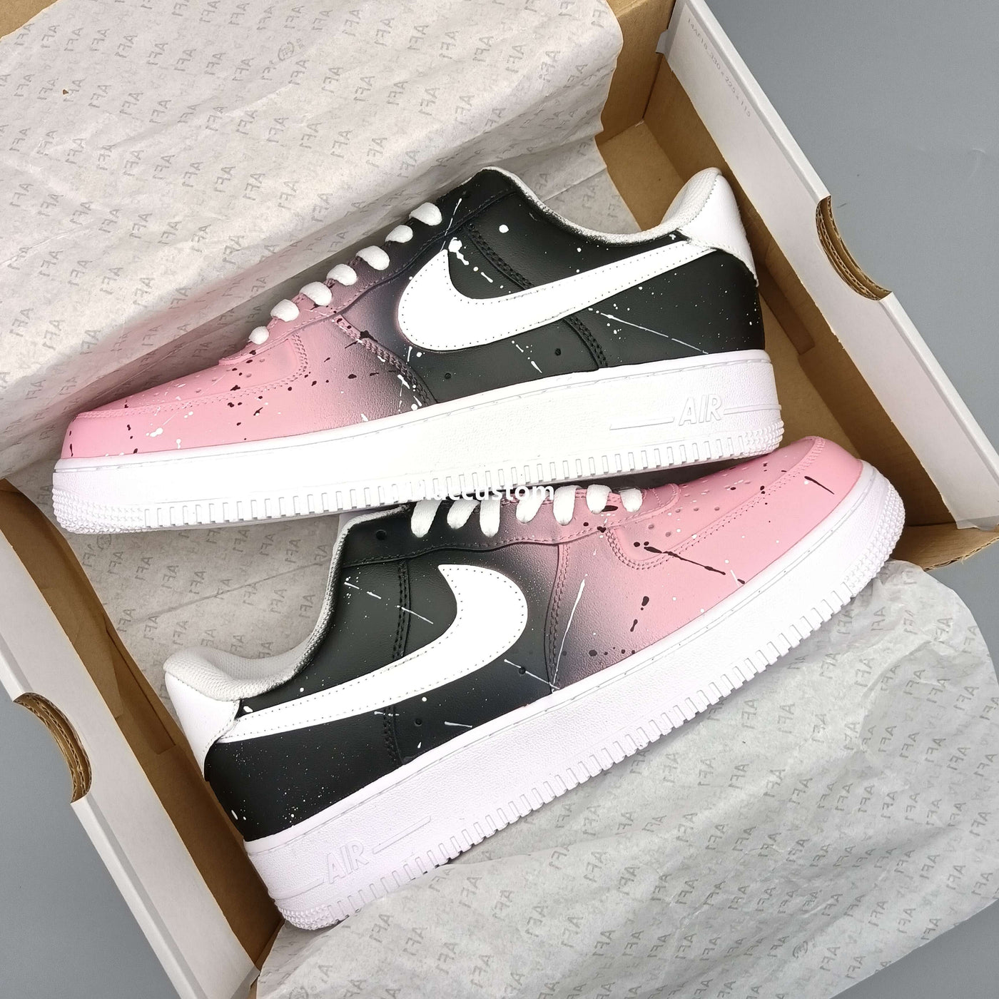 Nike Air Force 1 Pink Black Custom