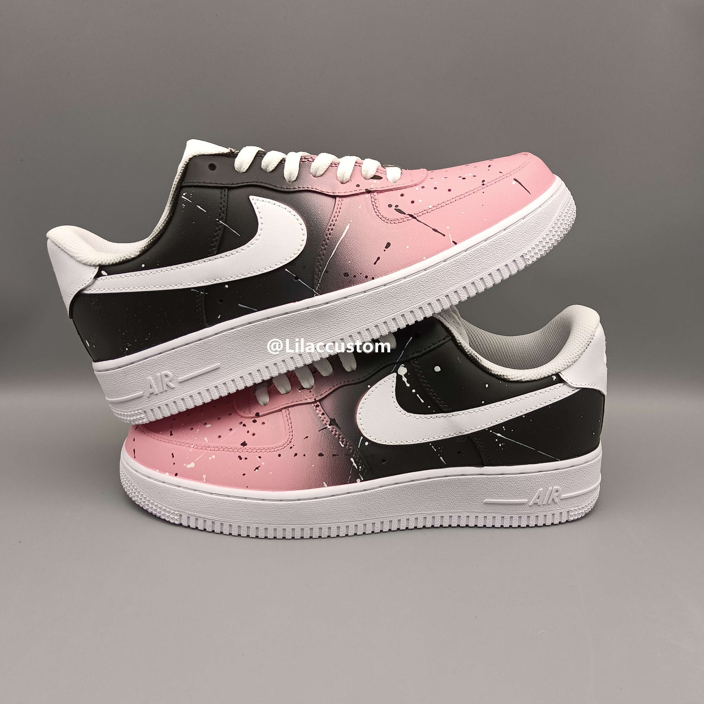 Nike Air Force 1 Pink Black Custom