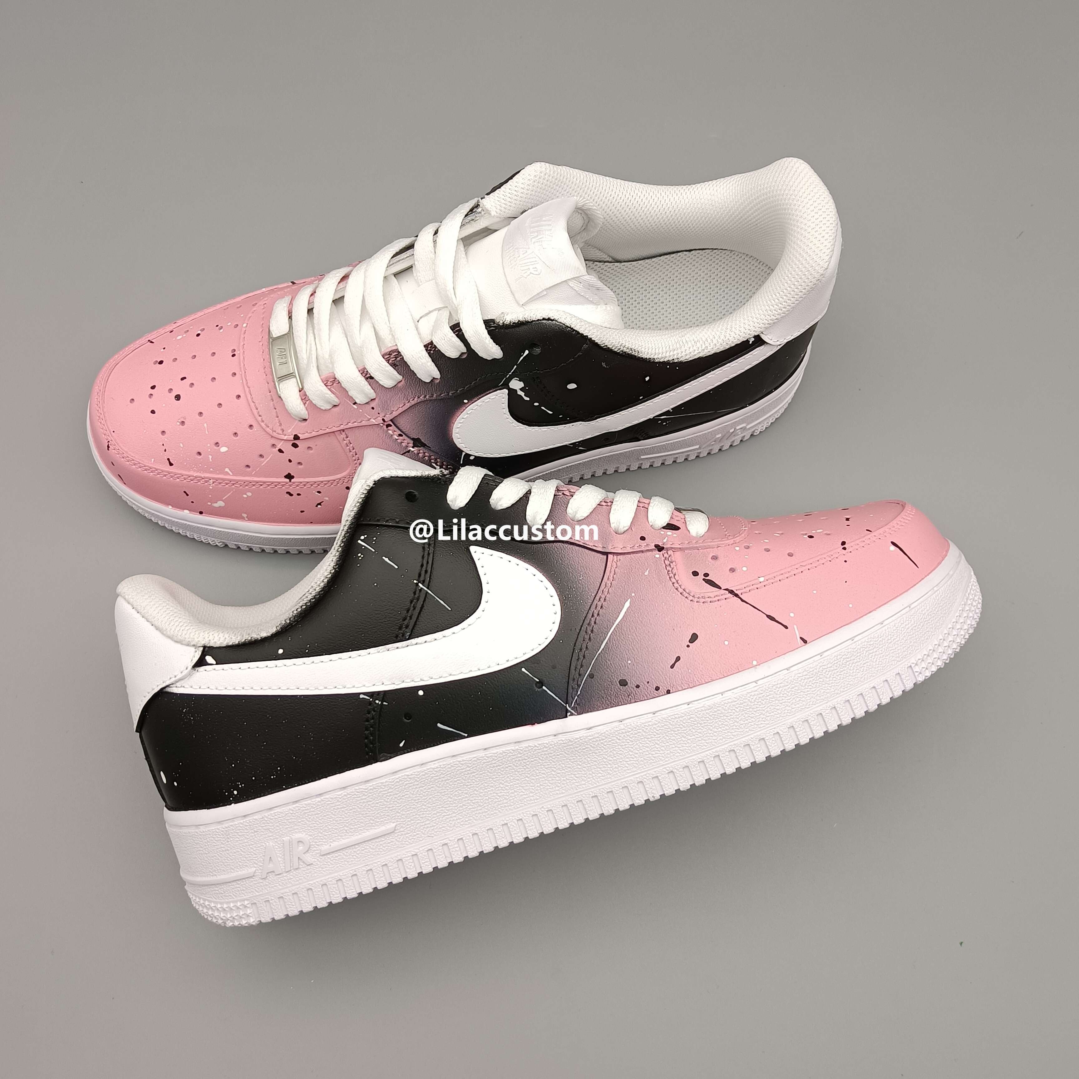 Nike Air Force 1 Pink Black Custom