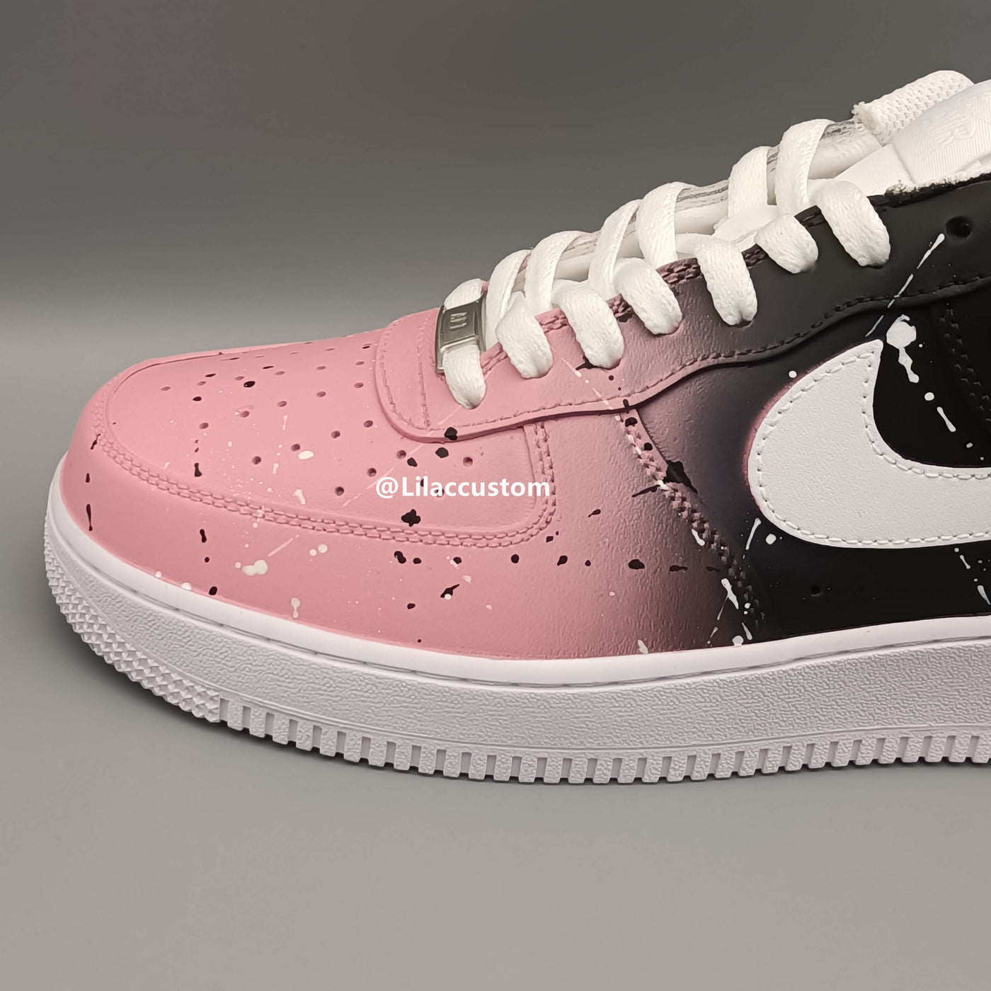 Nike Air Force 1 Pink Black Custom