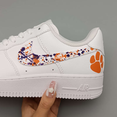 Nike Air Force 1 Purple Orange Splash Custom