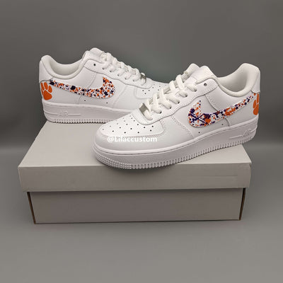 Nike Air Force 1 Purple Orange Splash Custom