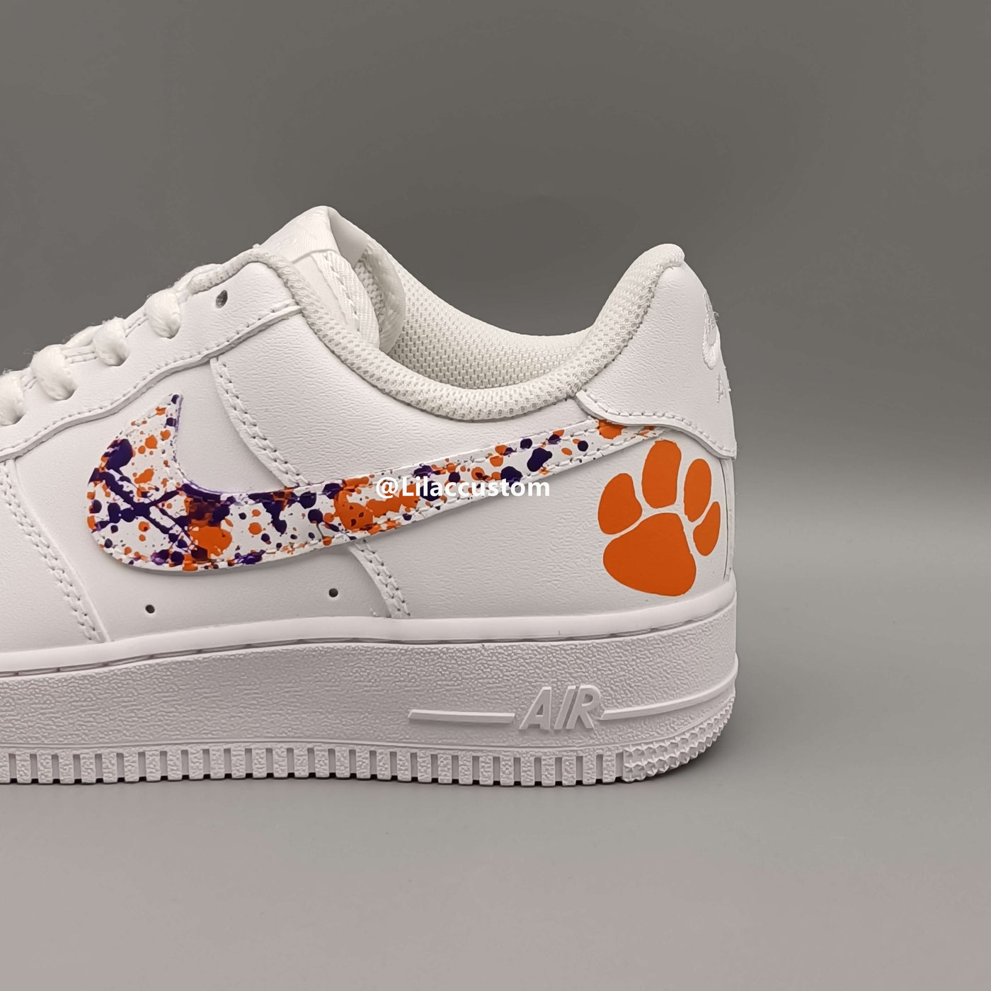 Nike Air Force 1 Purple Orange Splash Custom