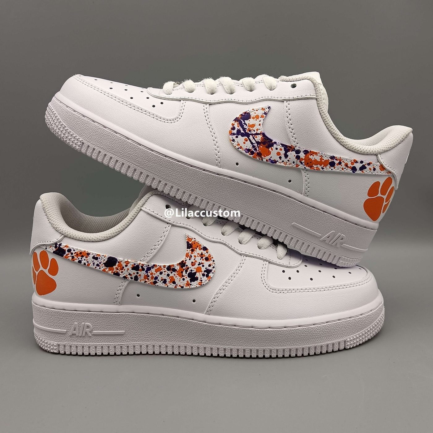 Nike Air Force 1 Purple Orange Splash Custom