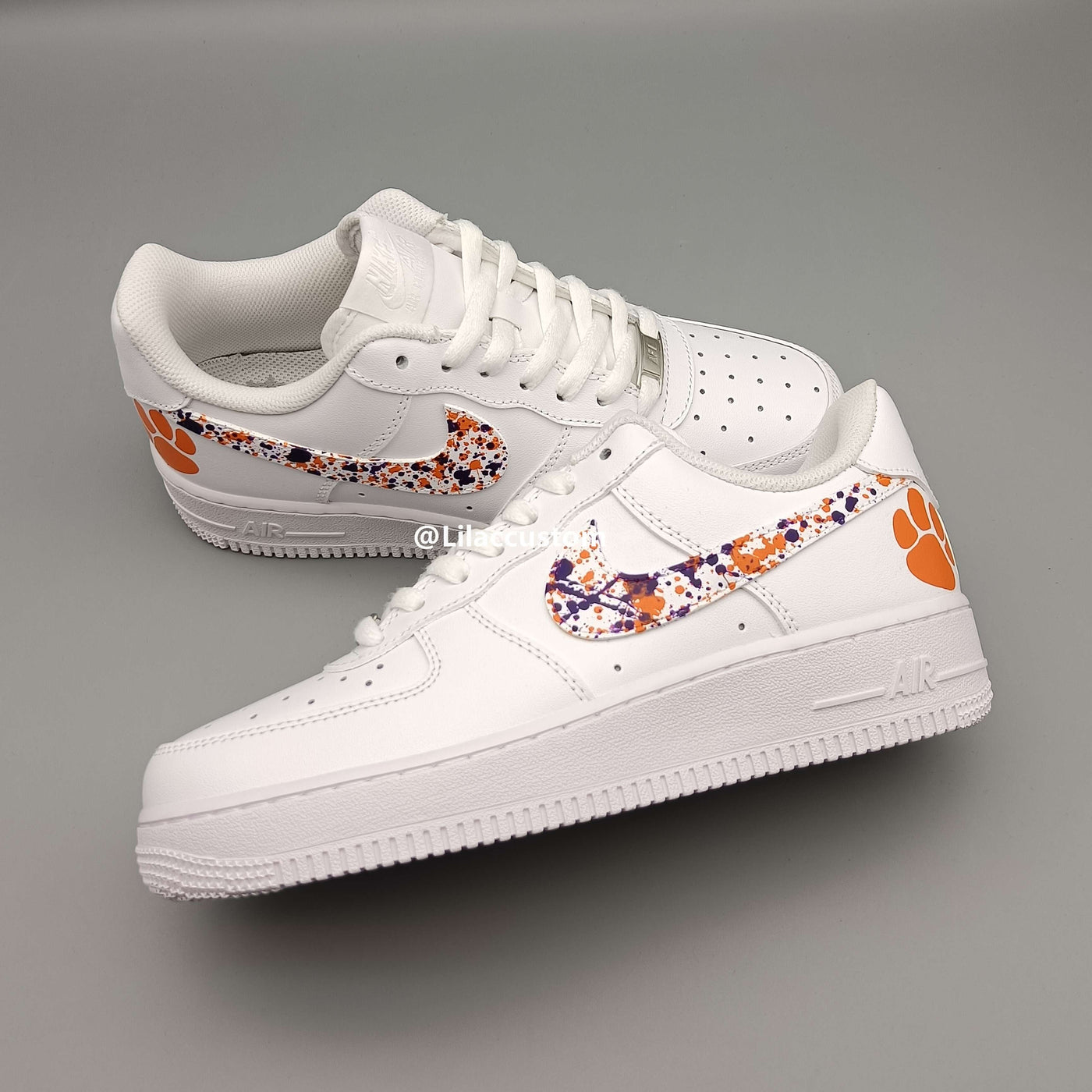 Nike Air Force 1 Purple Orange Splash Custom